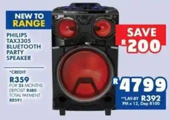 Russells Philips TAX3305 Bluetooth Party Speaker offer