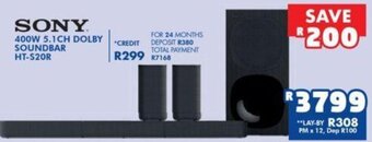 Russells Sony 400W 5,1ch Dolby Soundbar HT-S20R offer