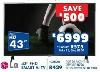 Russells LG 43" FHD Smart AI TV offer