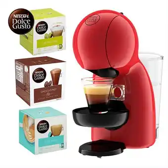 Piccolo xs red 230v manual machine with 3x 16 coffee capsules