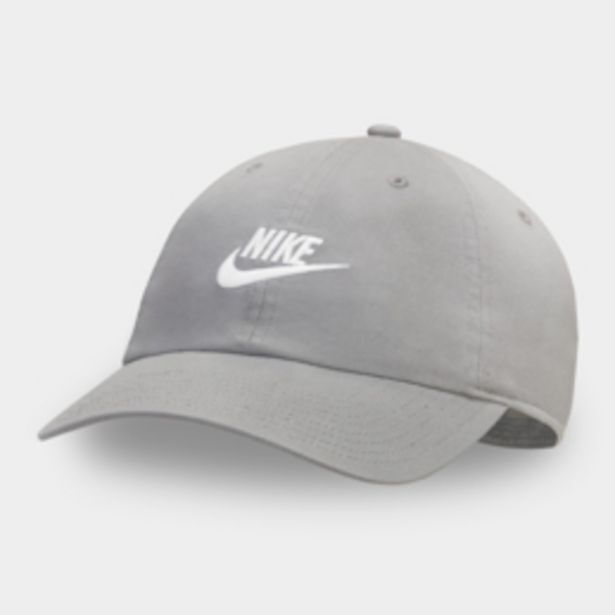 Nike unisex nsw h86 wash grey/white cap offer at Sportscene