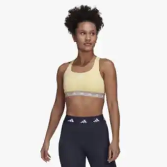 Totalsports Women's adidas powerreact medium support techfit yellow bra offer