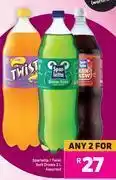 Game Sparletta/twist soft drinks assorted-for any 2 x 2ltr offer