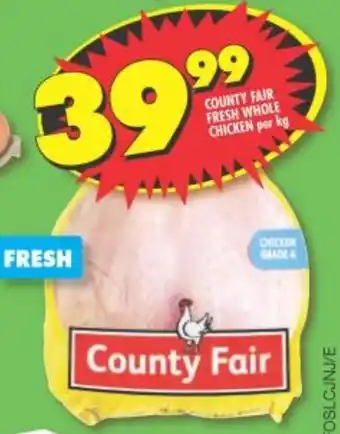 Shoprite Country Fair Fresh Whole Chicken per kg offer