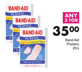 Band-Aid Plasters 3 x 25's