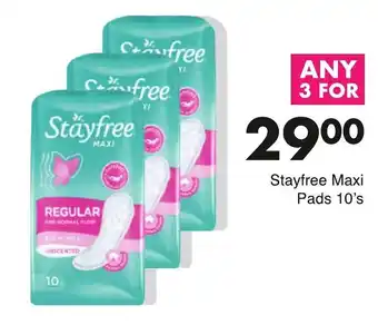 Save Stayfree Maxi Pads 3 x 10's offer