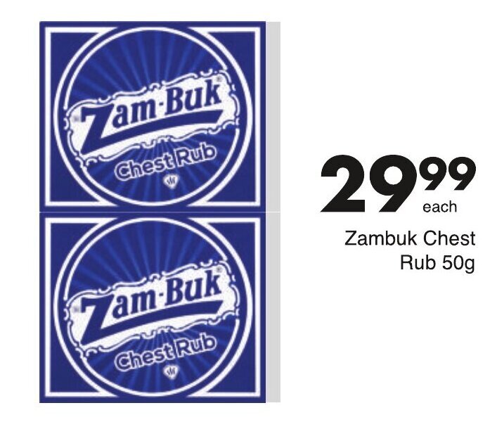 ZamBuk Chest Rub 50g offer at Save