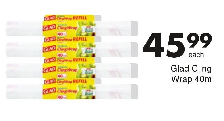 Glad Cling Wrap 40m offer at Save
