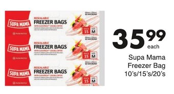 Save Supa Mama Freezer Bags 10's / 15's / 20's offer