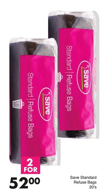 Save Save Standard Refuse Bags 2 x 20's offer