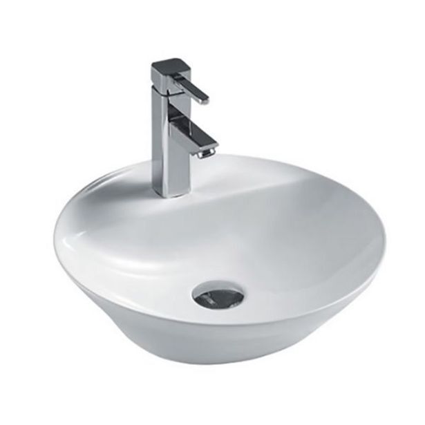 Nuvo luxe round counter top basin 420mm x 420mm x 120mm offer at Tile
