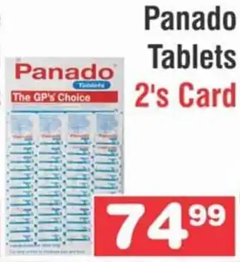 Advance Cash n Carry Panado Tablets 2's Card offer