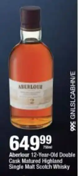 Checkers Liquor Shop Aberlour 12-Year-Old Double Cask Matured Highland Single Malt Scotch Whisky offer
