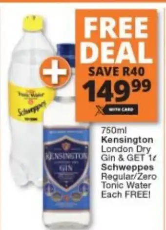 Checkers Liquor Shop Kensington London Dry Gin 750mL offer