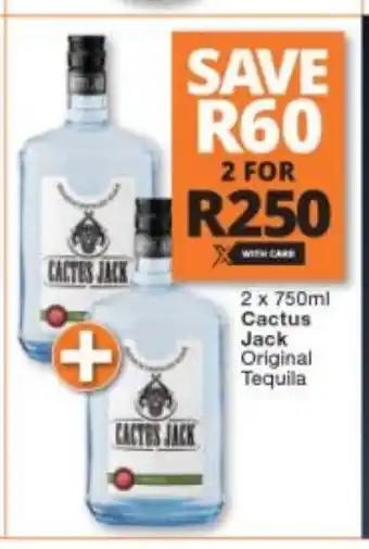 Checkers Liquor Shop Cactus Jack Original Tequila 2x750ml offer