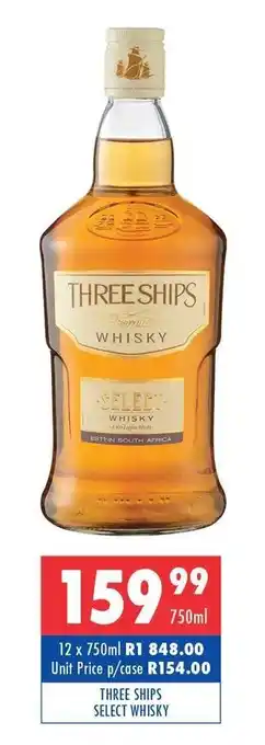 Ultra Liquors Three Ships Select Whisky 750ml offer