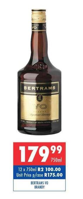 Bertrams VO Brandy 750ml