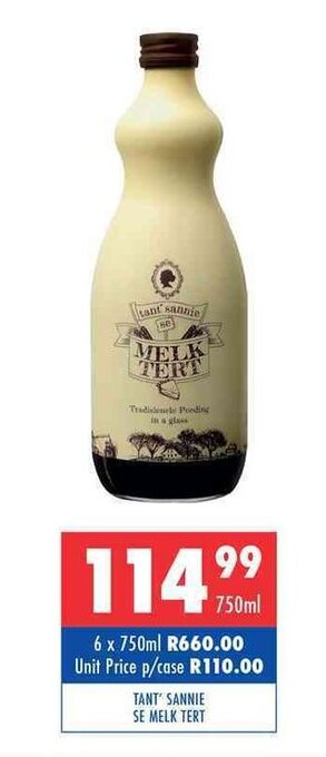 Tant' Sannie Melk Tert 750ml