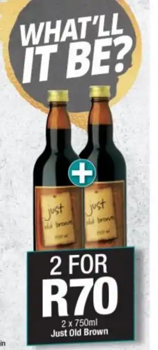 Checkers Liquor Shop Just Old Brown 2x750ml offer