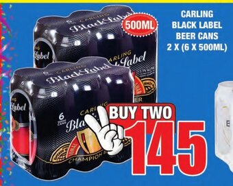 Boxer Liquors Carling Black Label Beer Cans 2 x (6x500ml) offer