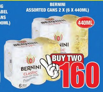 Boxer Liquors Bernini Assorted Cans 2 x (6x440ml) offer