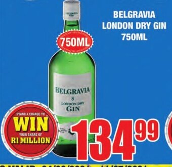 Boxer Liquors Belgravia London Dry Gin 750ml offer