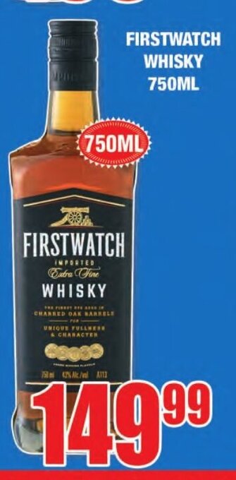 Boxer Liquors Firstwatch Whisky 750ml offer