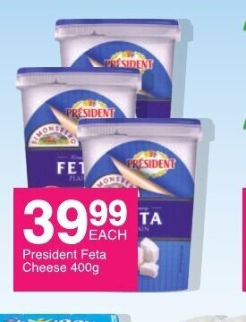 Save President Feta Cheese 400g offer