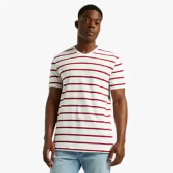 Markham Mkm white/red horizontal stripe v-neck t-shirt offer