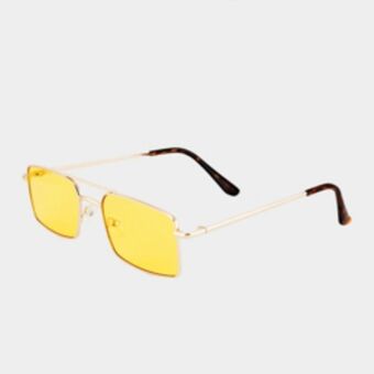 Markham Mkm yellow lens metal rectangular sunglasses offer