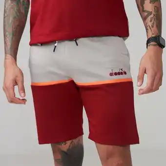 Men's grey & burgundy buzz shorts