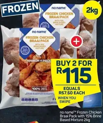 Pick n Pay Frozen Chicken Braai Pack,2Kg offer