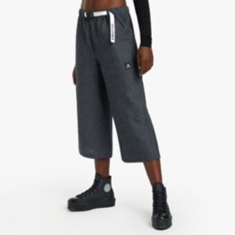 Sportscene Converse women's chambray black culotte pants offer