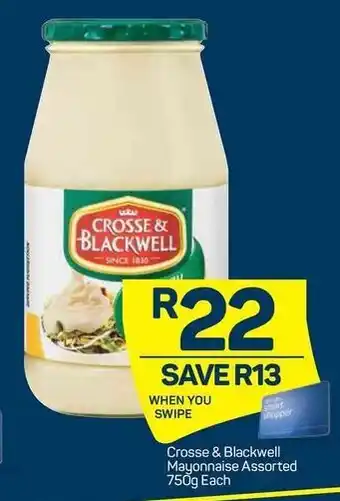 Pick n Pay Cross & Blackwell Mayonnaise Assorted 750g offer