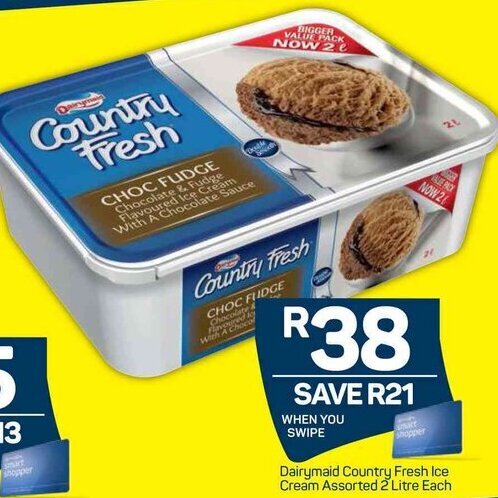 Dairymaid Country Fresh Ice Cream 2Litre offer at Pick n Pay