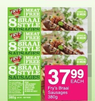 Save Fry's Braai Sausages 380g offer