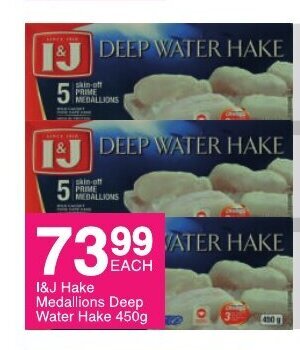 I&J Hake Medallions Deep Water Hake 450g