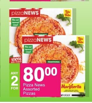 Save Pizza News Assorted Pizzas offer