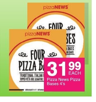 Save Pizza News Pizza Bases 4's offer