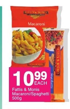 Fattis & Monis Macaroni/Spaghetti 500g