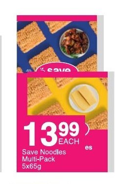 Save Save Noodles Multi-Pack 5x65g offer