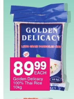 Save Golden Delicacy 100% Thai Rice 10kg offer