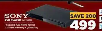 Sony DVD Player DVP-SR370