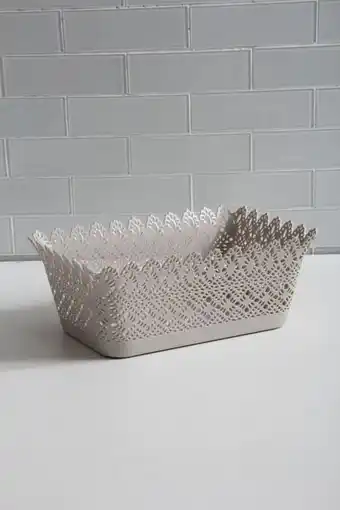 Sheet Street Rectangle lace storage basket offer