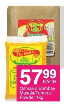Save Osman's Bombay Masala/Turmeric Powder 1kg offer