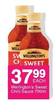 Save Wellington's Sweet Chilli Sauce 700ml offer