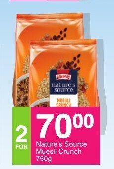 Save Nature's Source Muesli Crunch 750g offer