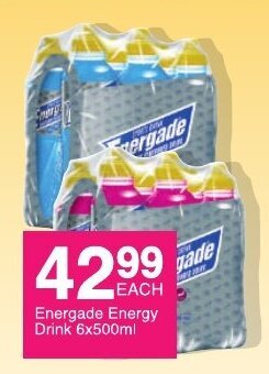 Save Energade Energy Drink 6x500ml offer