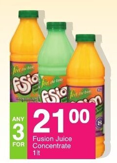 Save Fusion Juice Concentrate 1lt offer