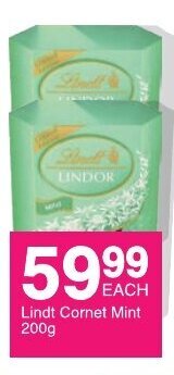 Save Lindt Cornet Mint 200g offer